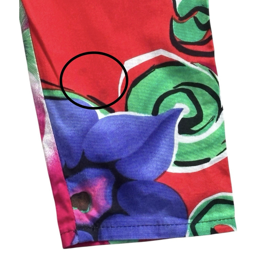Versace Jeans Couture Vintage Abstract Floral Print Jeans Multicolor Size 28 42 - Picture 9 of 9
